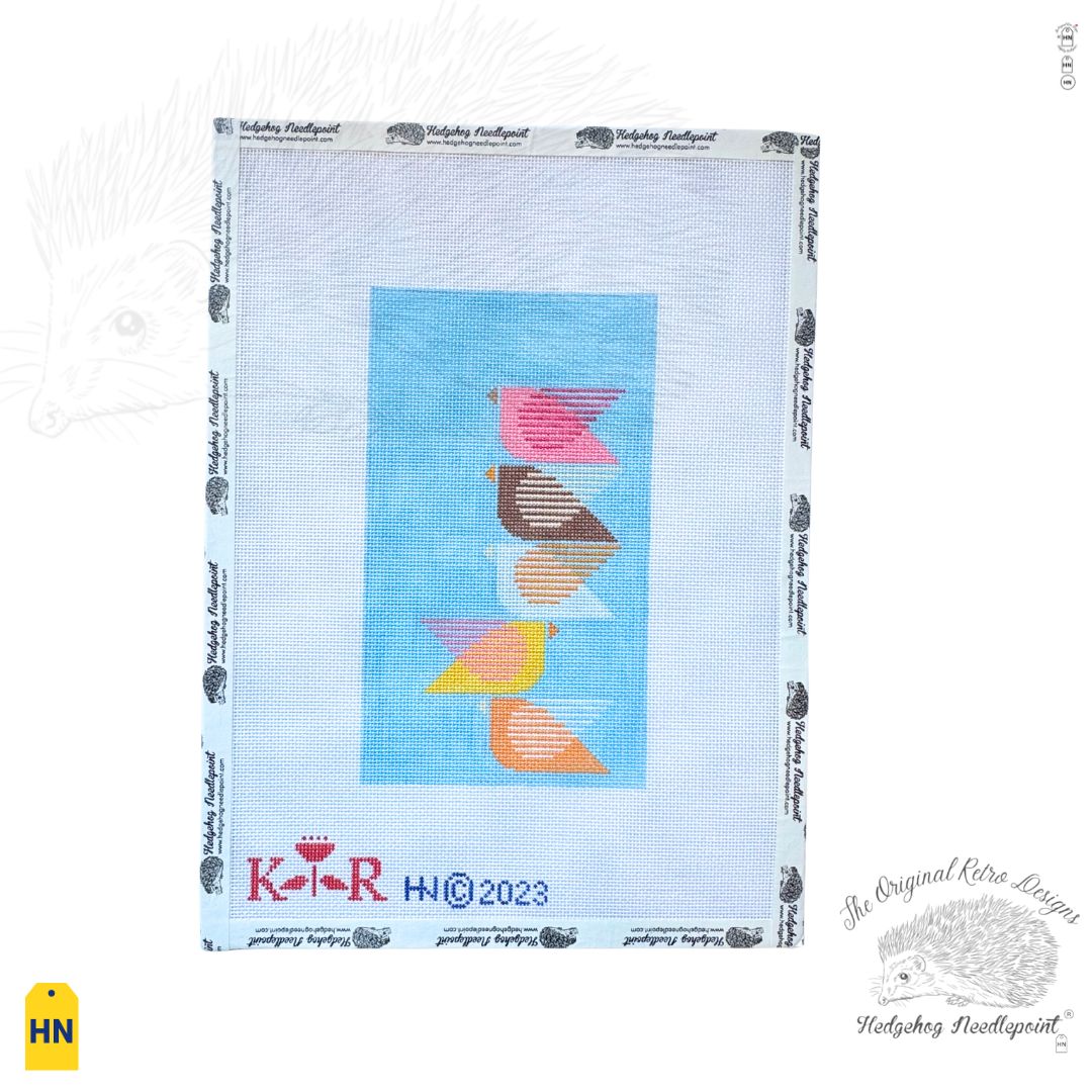 Blue MultiBirds Sunglasses Kate Rhees Collab Needlepoint Canvas