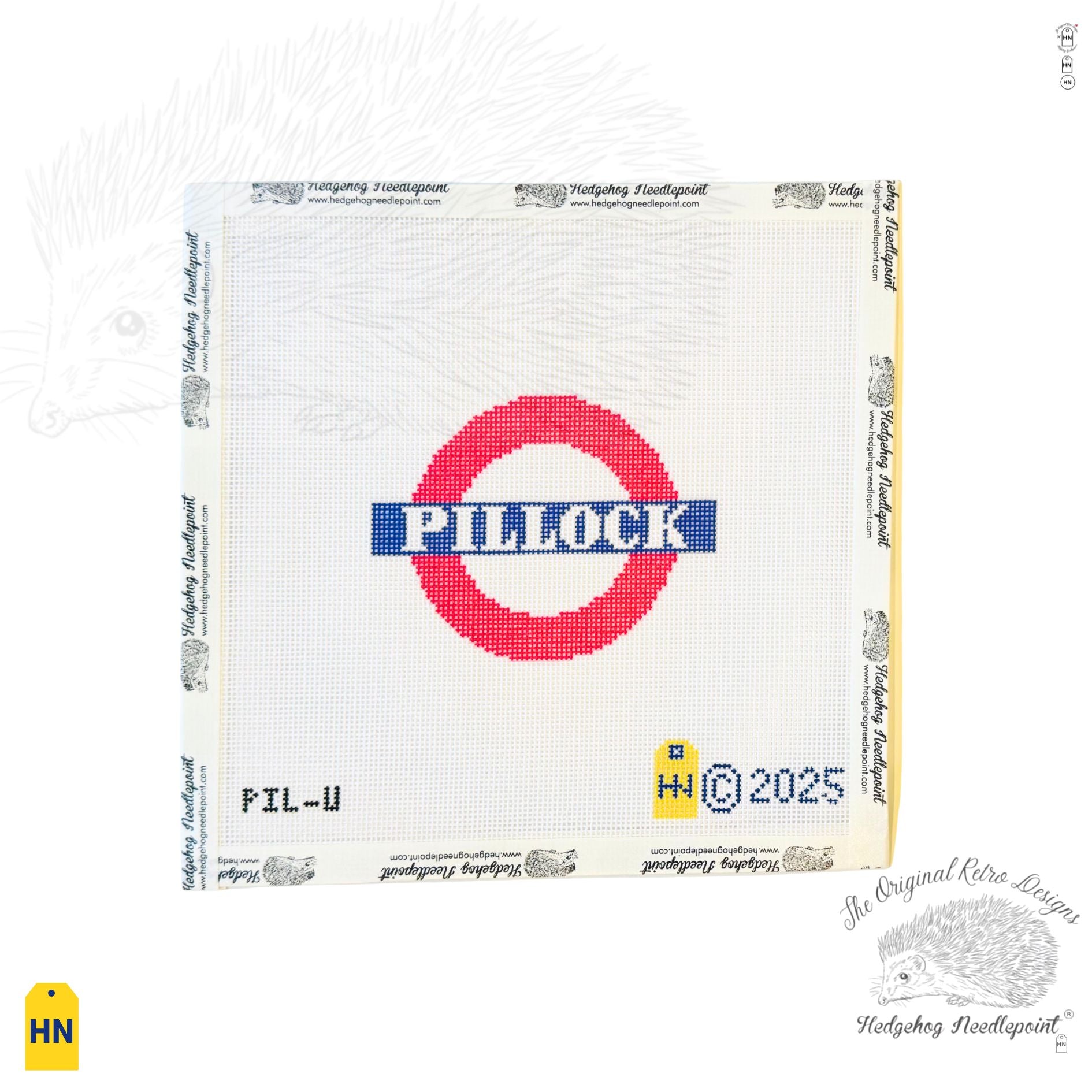 "Pillock" Naughty Underground Coasters Needlepoint Canvas