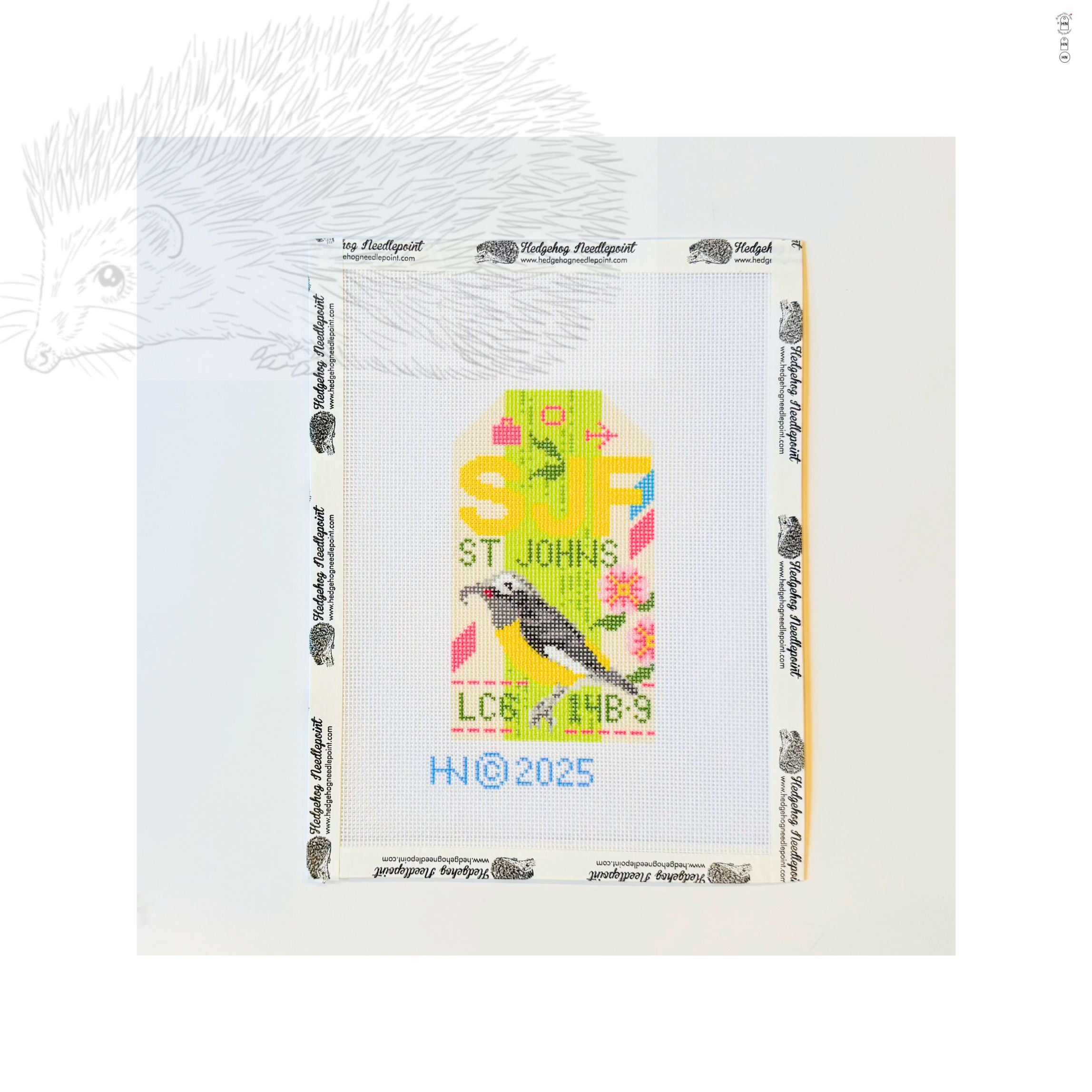 St Johns Retro Travel Tag Needlepoint Canvas