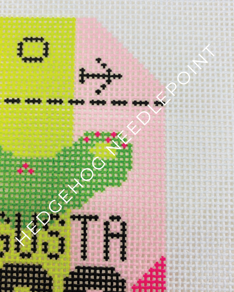 Augusta Retro Travel Tag Needlepoint Canvas