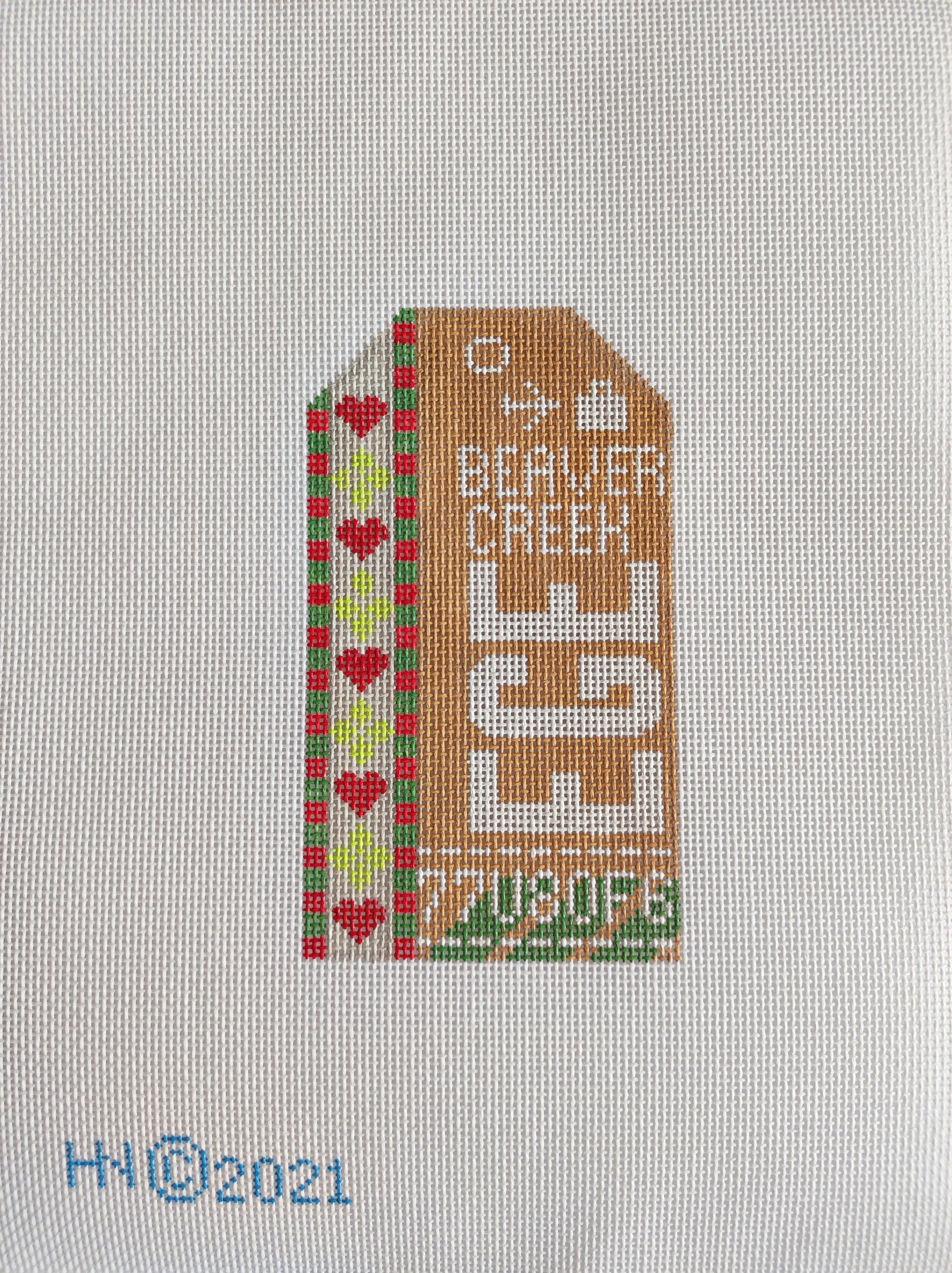 Beaver Creek Retro Travel Tag Needlepoint Canvas