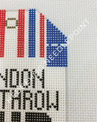 London Heathrow Retro Travel Tag Stitch Printed™️ Needlepoint Canvas