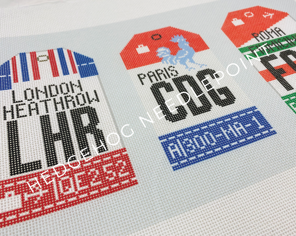 London Paris Rome Tour Stitch Printed™️ Needlepoint Canvas