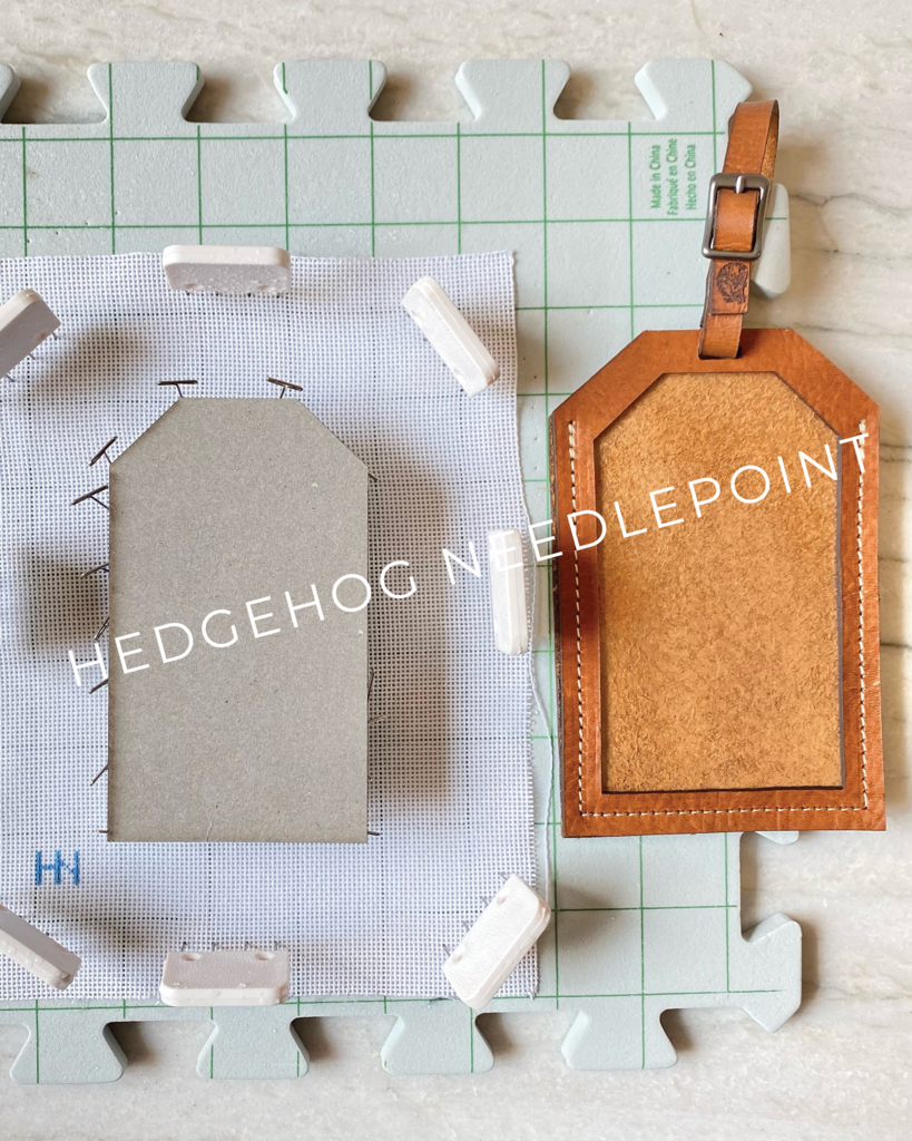 Brown Leather Luggage Tag