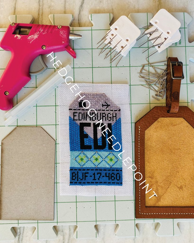 Brown Leather Luggage Tag