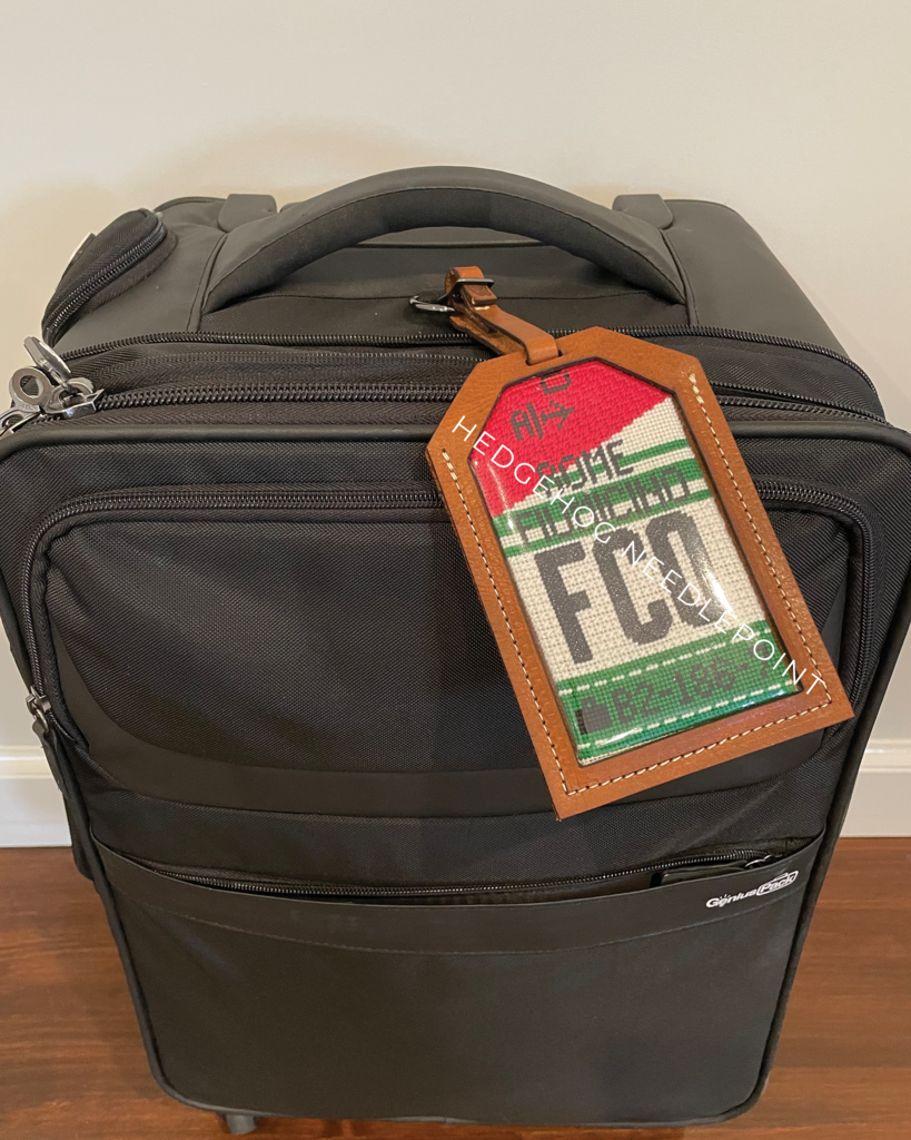 Brown Leather Luggage Tag