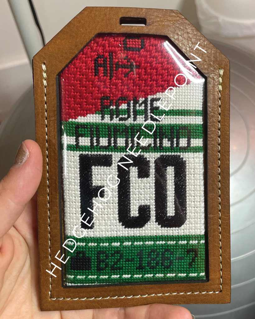Brown Leather Luggage Tag