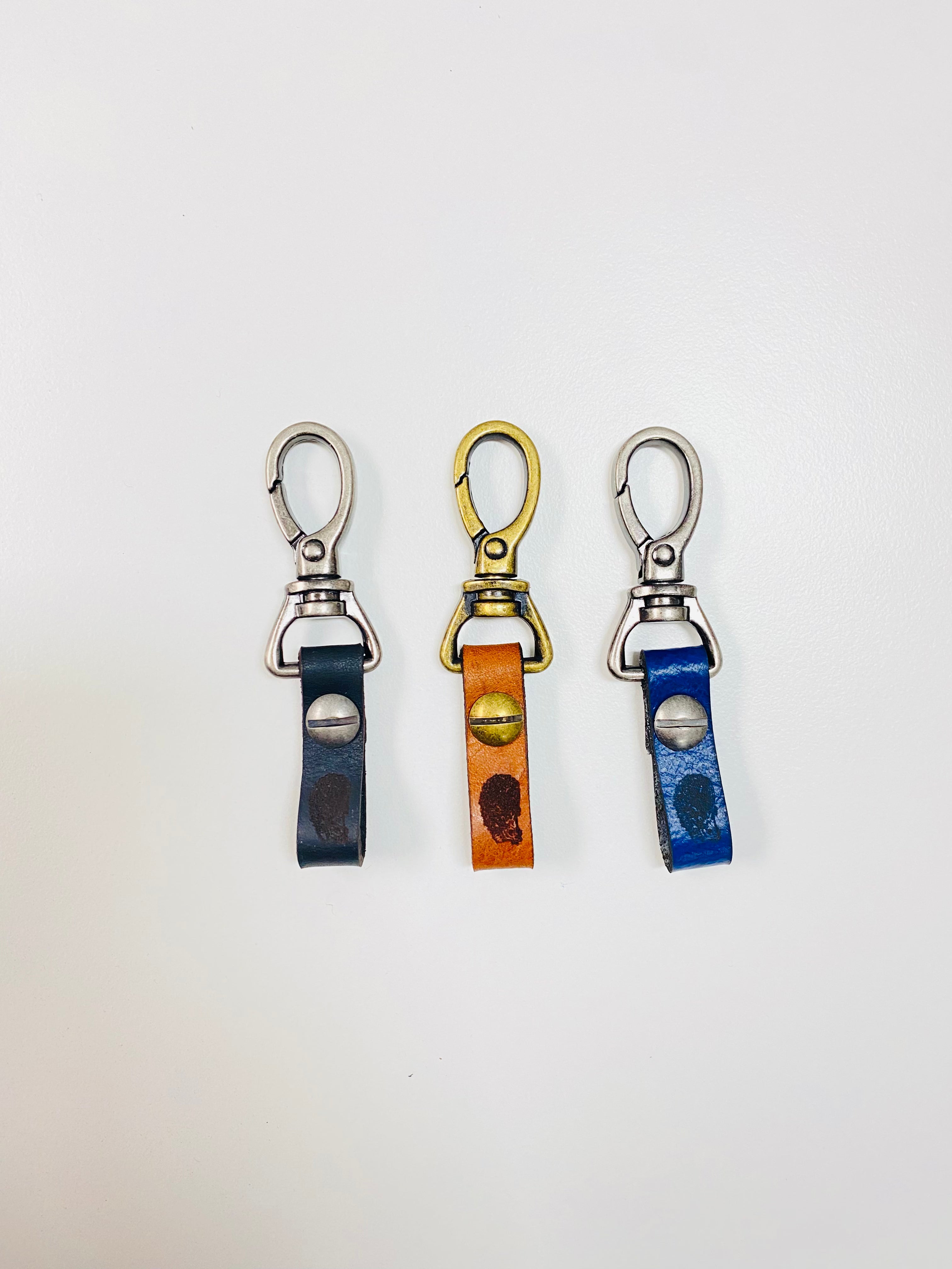 Brown Snap Leather Clip