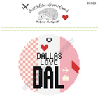 Dallas Love Retro Airport Round Stitch Printed™️ Needlepoint Canvas