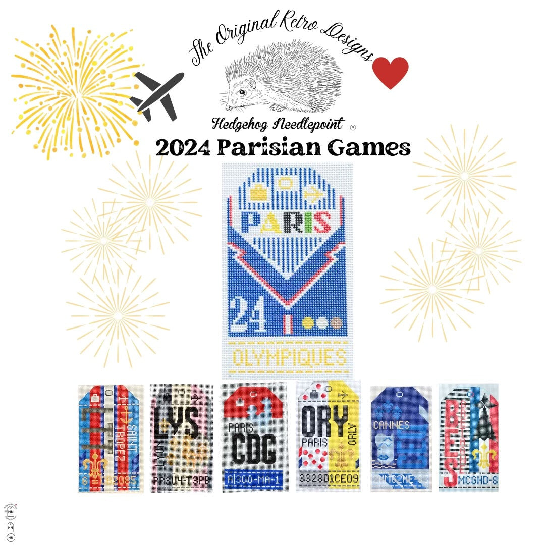 2024 Parisian Games Retro Travel Tag