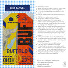 Buffalo Retro Travel Tag Stitch Printed™️ Needlepoint Canvas
