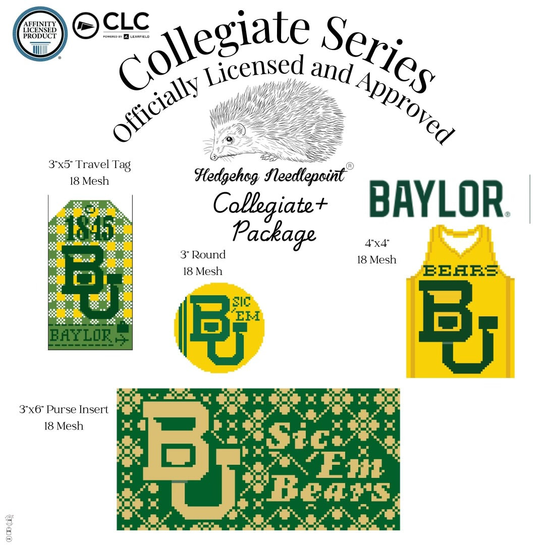 Collegiate Series Retro Travel Tag Needlepoint Canvas