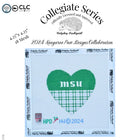 Michigan State Small Heart Needlepoint Canvas