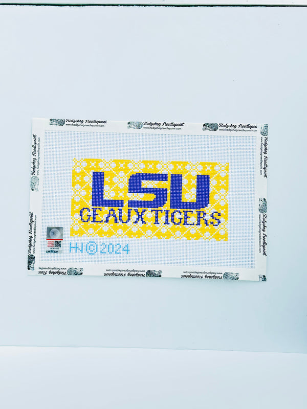 LSU Purse Insert Needlepoint Canvas