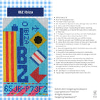Ibiza Retro Travel Tag Stitch Printed™️ Needlepoint Canvas