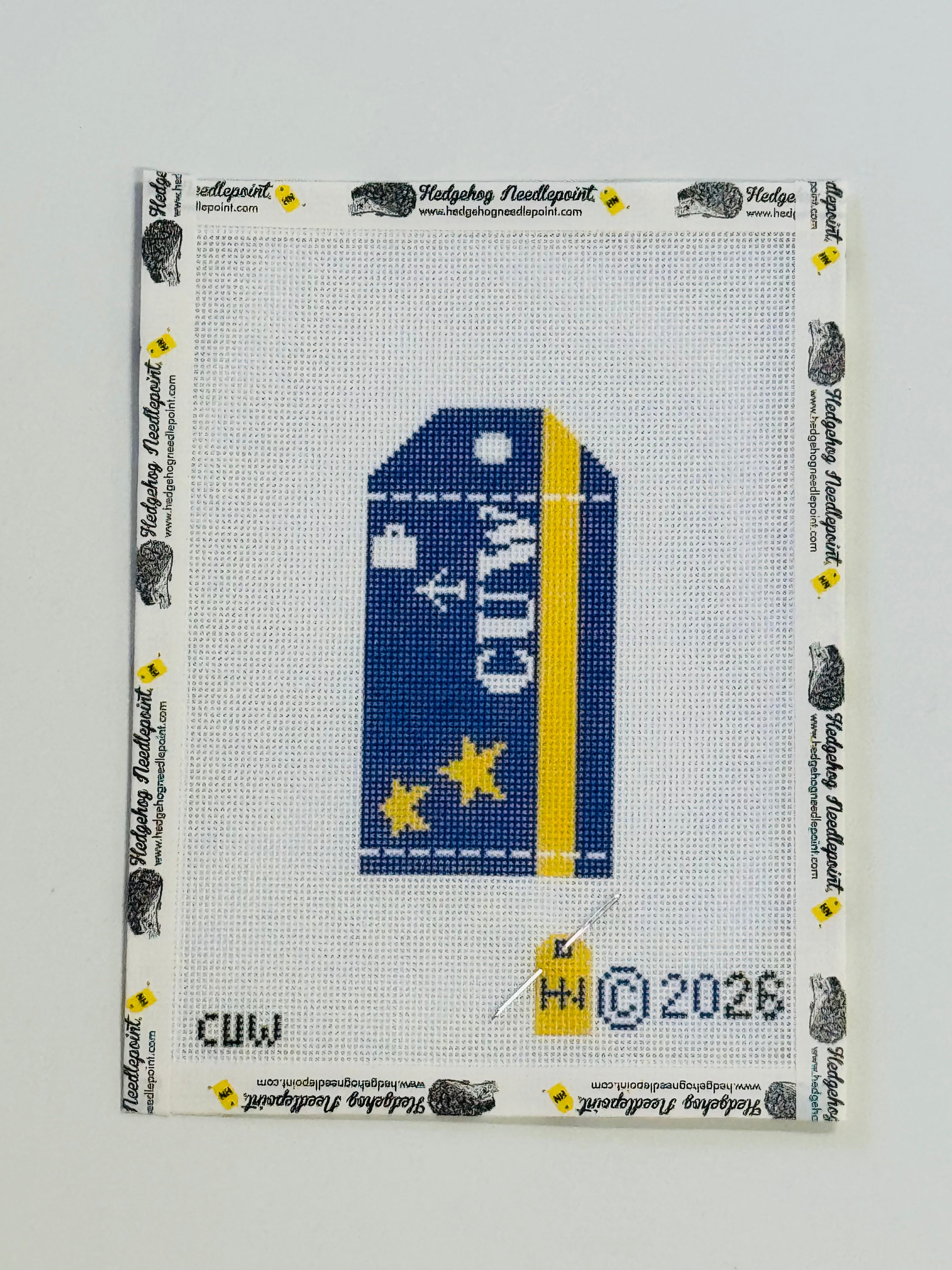 Curacao Wee Flag Travel Tag Needlepoint Canvas