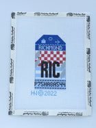 Richmond Retro Travel Tag Stitch Printed™️ Needlepoint Canvas