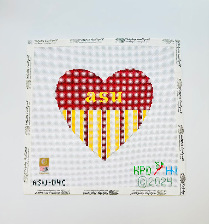 Collegiate Series Heart Needlepoint Canvas