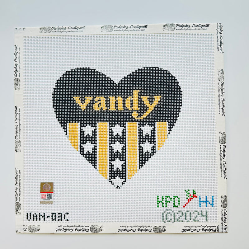 Collegiate Series Heart Needlepoint Canvas