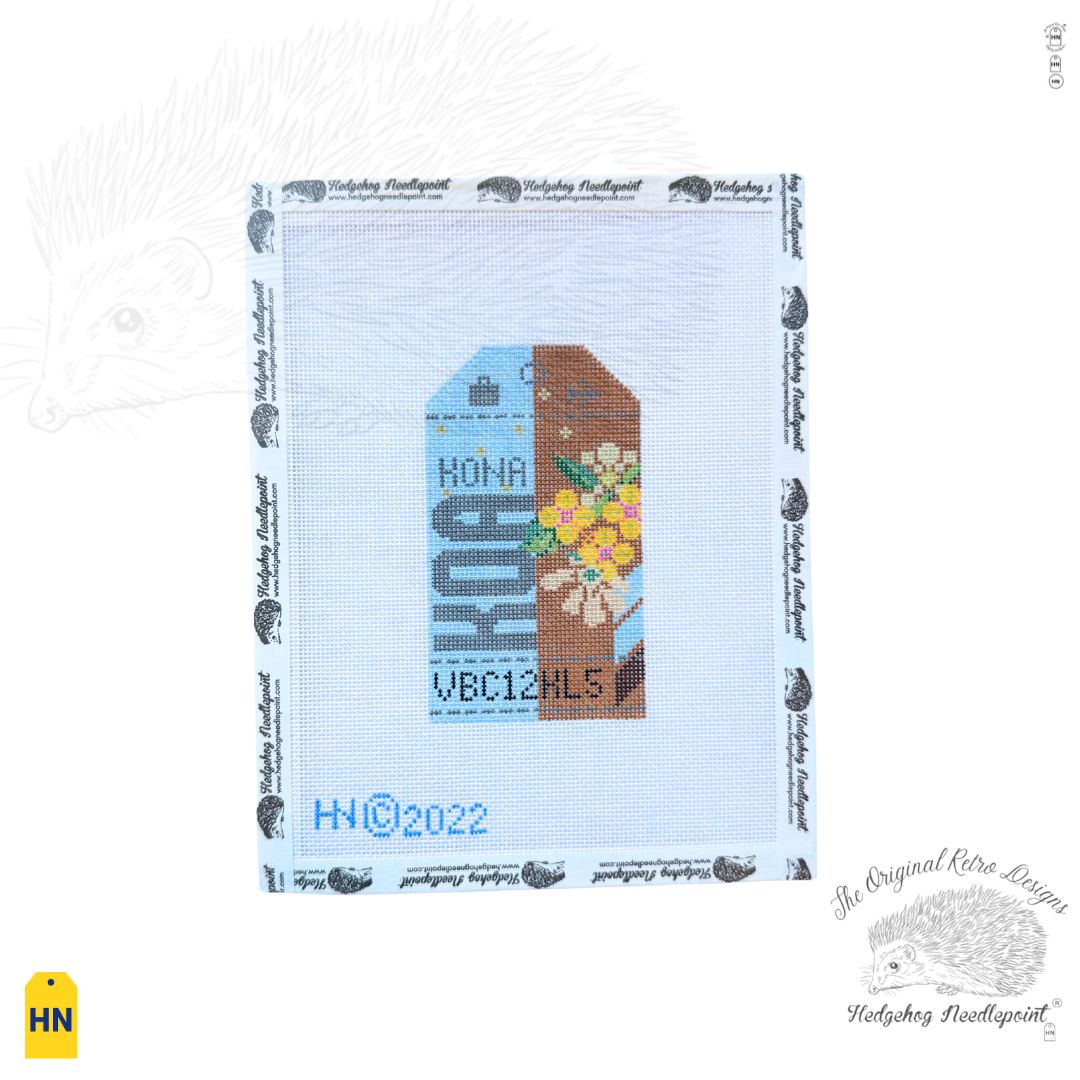 Kona Retro Travel Tag Needlepoint Canvas