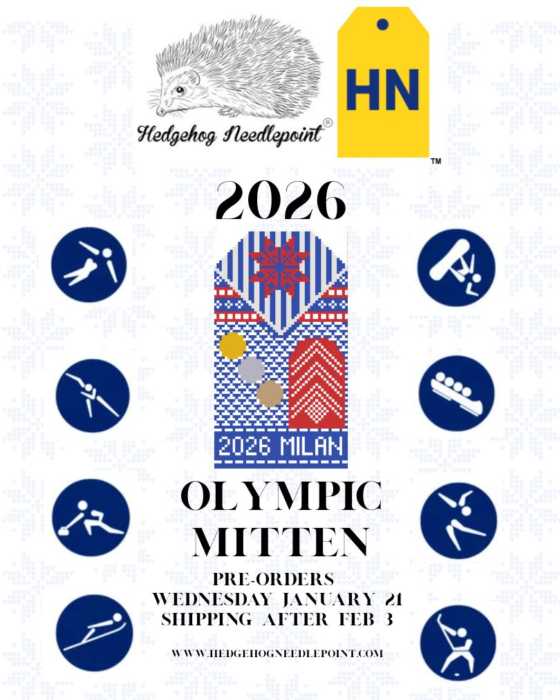 2026 Winter Games Mitten Needlepoint Canvas