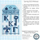Kappa Retro Travel Tag Stitch Printed™️ Needlepoint Canvas