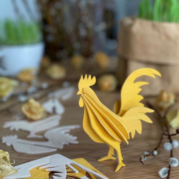Yellow Rooster 10cm