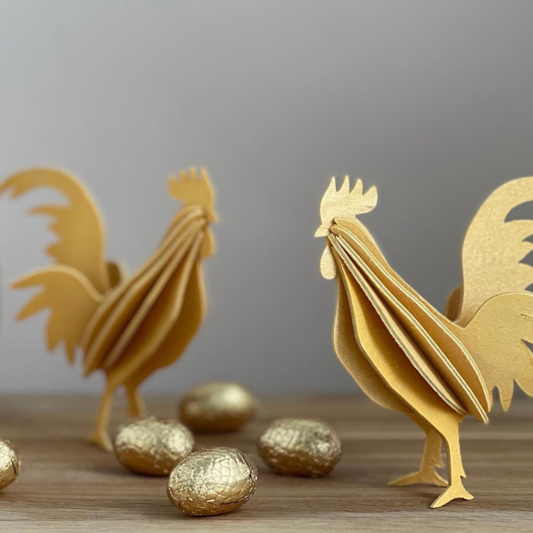 Yellow Rooster 10cm