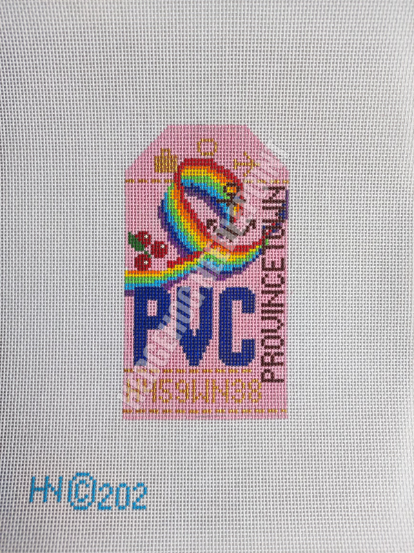 Provincetown Retro Travel Tag Stitch Printed™️ Needlepoint Canvas