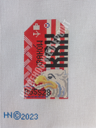 Krakow Retro Travel Tag Stitch Printed™️ Needlepoint Canvas