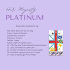 Her Majesty Platinum Retro Travel Tag Stitch Printed™️ Needlepoint Canvas