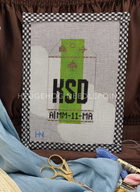 KSD Retro Travel Tag Stitch Printed™️ Needlepoint Canvas