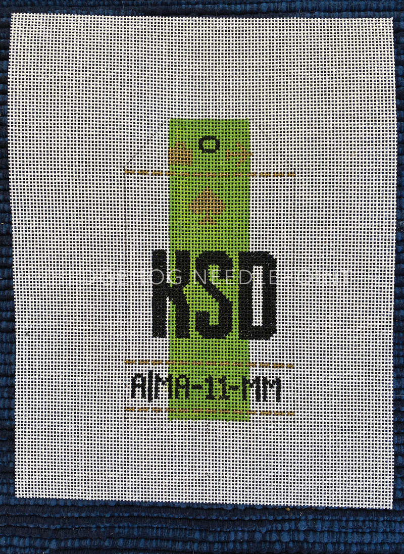 KSD Retro Travel Tag Stitch Printed™️ Needlepoint Canvas