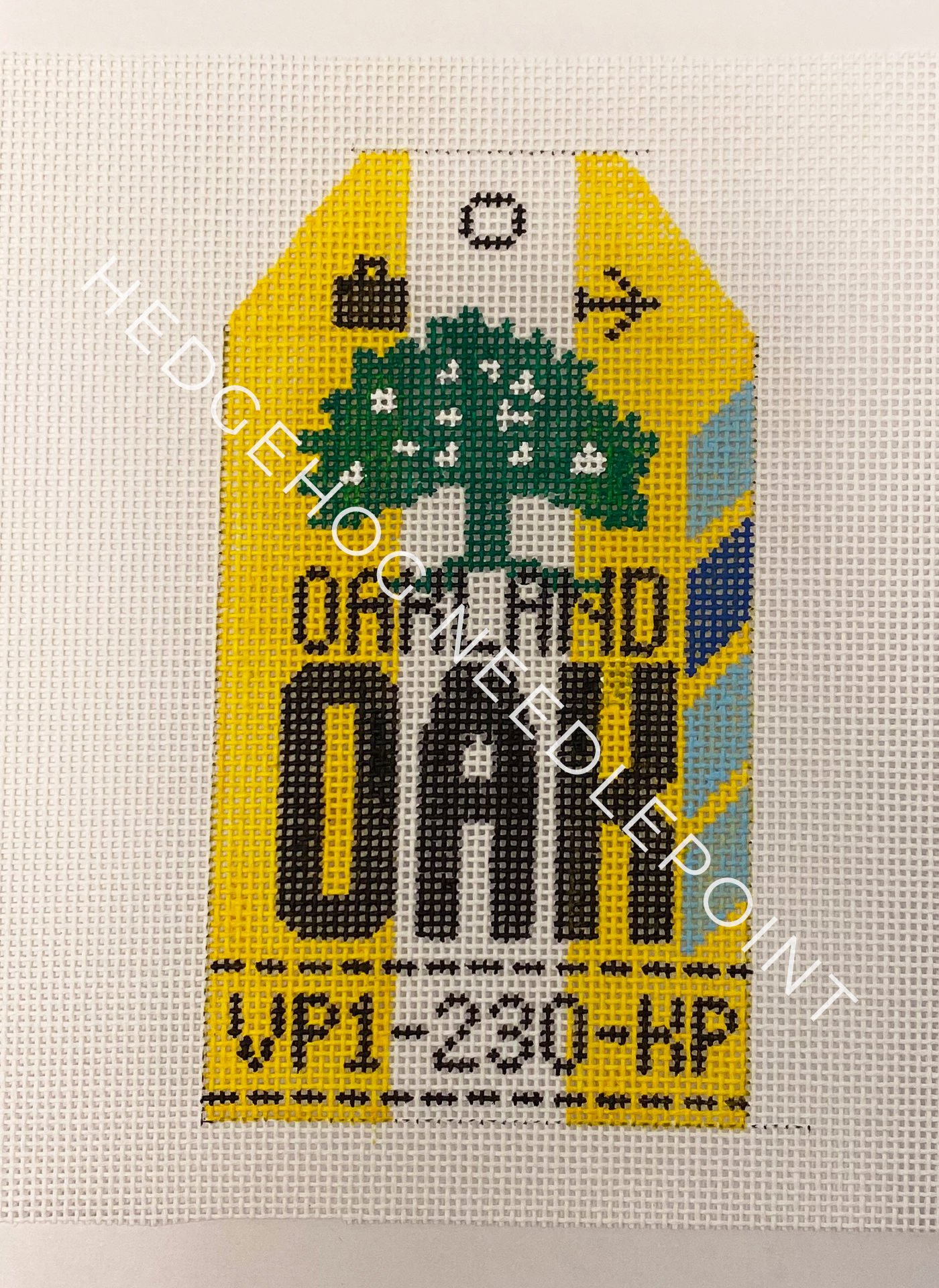 Oakland Retro Travel Tag Needlepoint Canvas