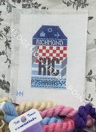 Richmond Retro Travel Tag Stitch Printed™️ Needlepoint Canvas