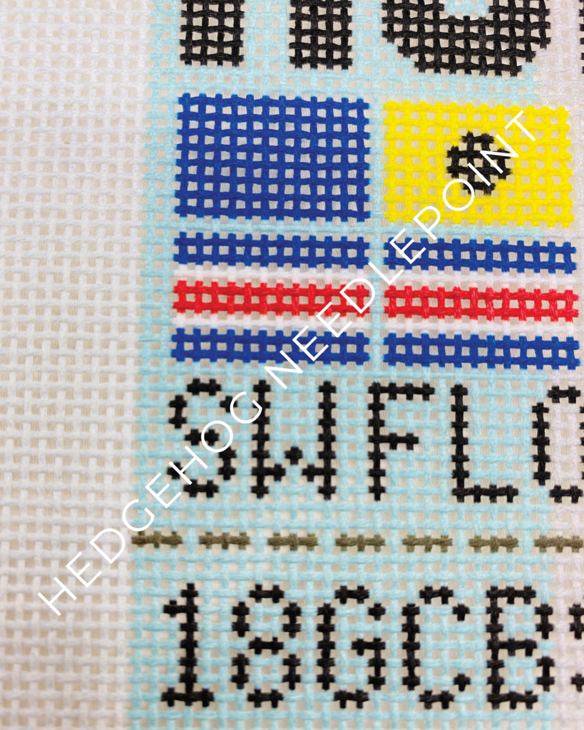 SW Florida Retro Travel Tag Needlepoint Canvas