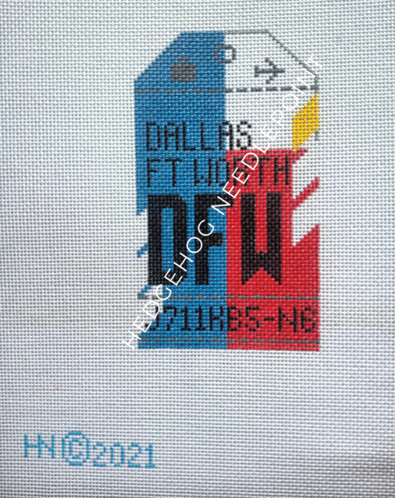 Dallas DFW 13 Mesh Needlepoint Canvas