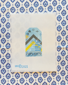 St Lucia Retro Travel Tag Stitch Printed™️ Needlepoint Canvas