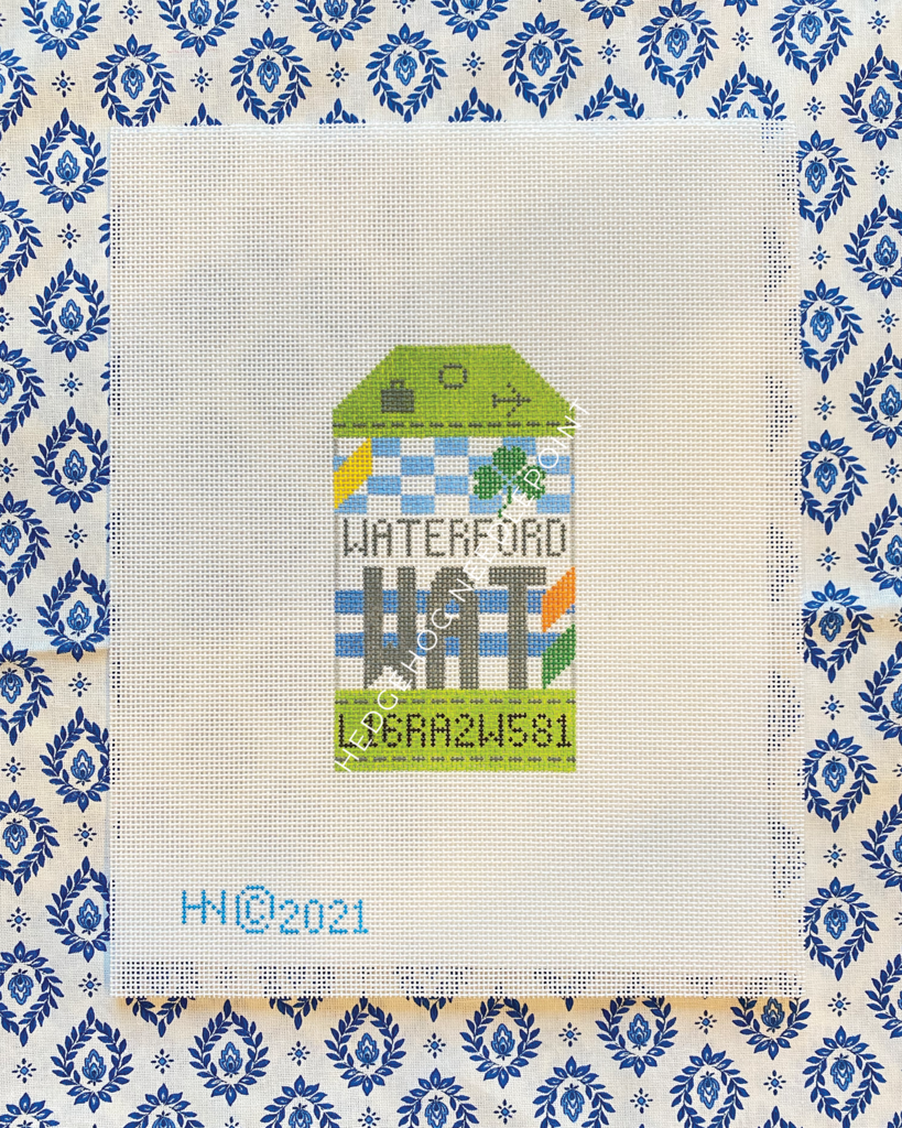 Waterford Retro Travel Tag Needlepoint Canvas
