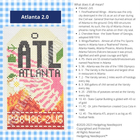 Atlanta Retro Travel Tag Stitch Printed™️ Needlepoint Canvas