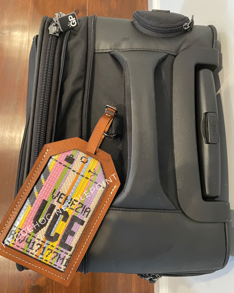 Brown Leather Luggage Tag