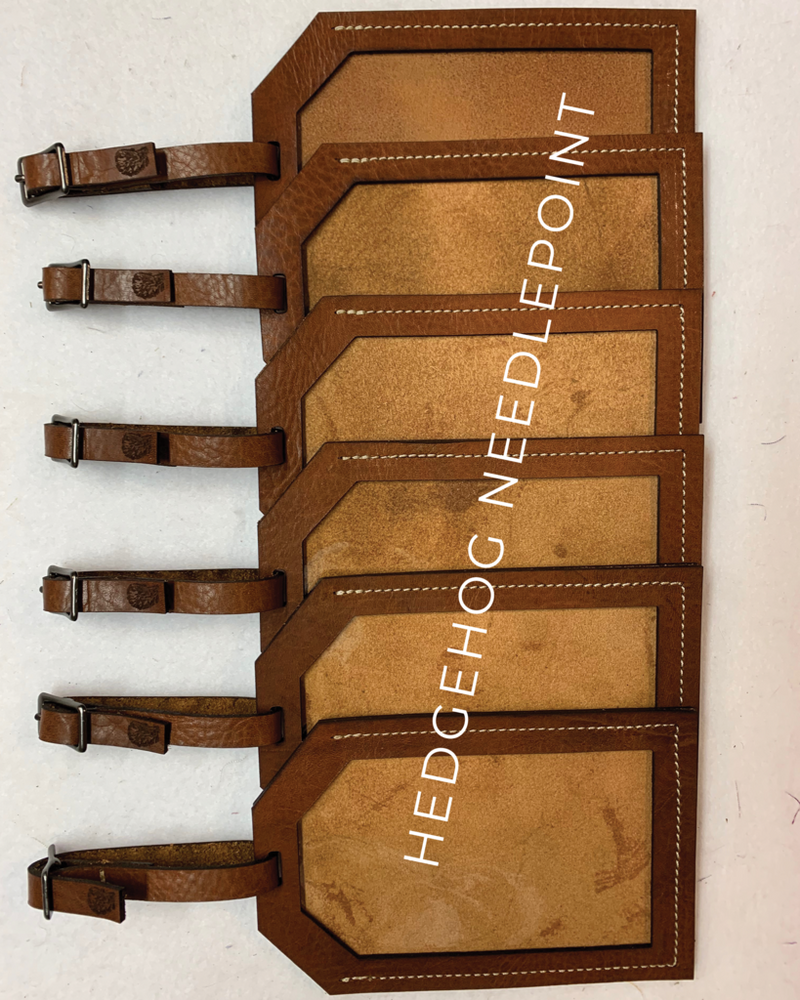 Brown Leather Luggage Tag
