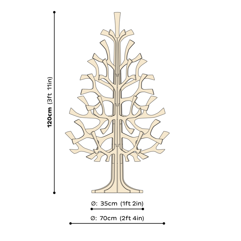 Lovi Spruce Tree Natural Wood 120cm