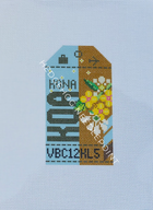 Kona Retro Travel Tag Stitch Printed™️ Needlepoint Canvas