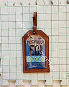 Brown Leather Luggage Tag