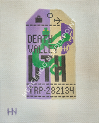 Death Valley Retro Travel Tag Stitch Printed™️ Needlepoint Canvas