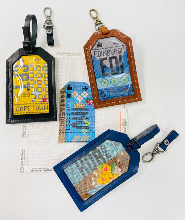 Restrained Whimsy Inspiring Leather Luggage Tags