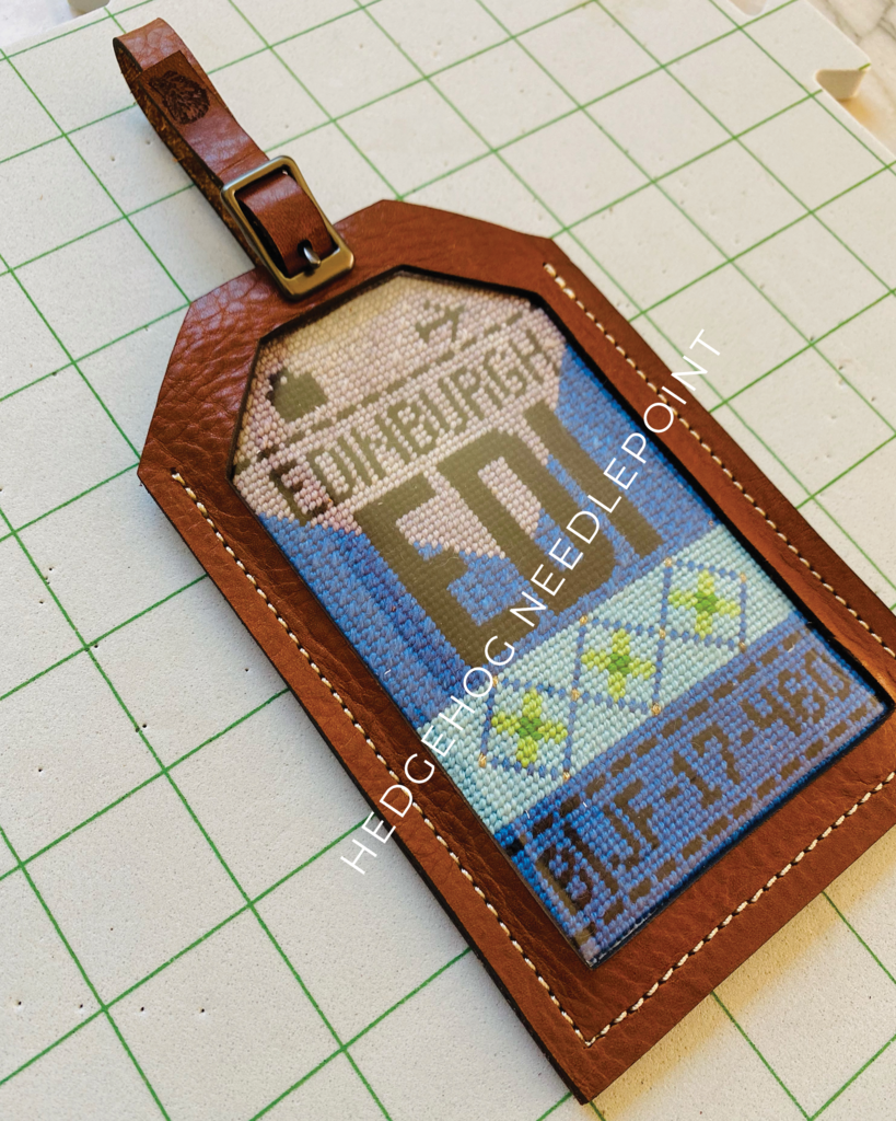 Brown Leather Luggage Tag