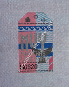 Martha's Vineyard Retro Travel Tag Stitch Printed™️ Needlepoint Canvas