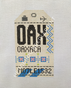 Oaxaca Retro Travel Tag Stitch Printed™️ Needlepoint Canvas